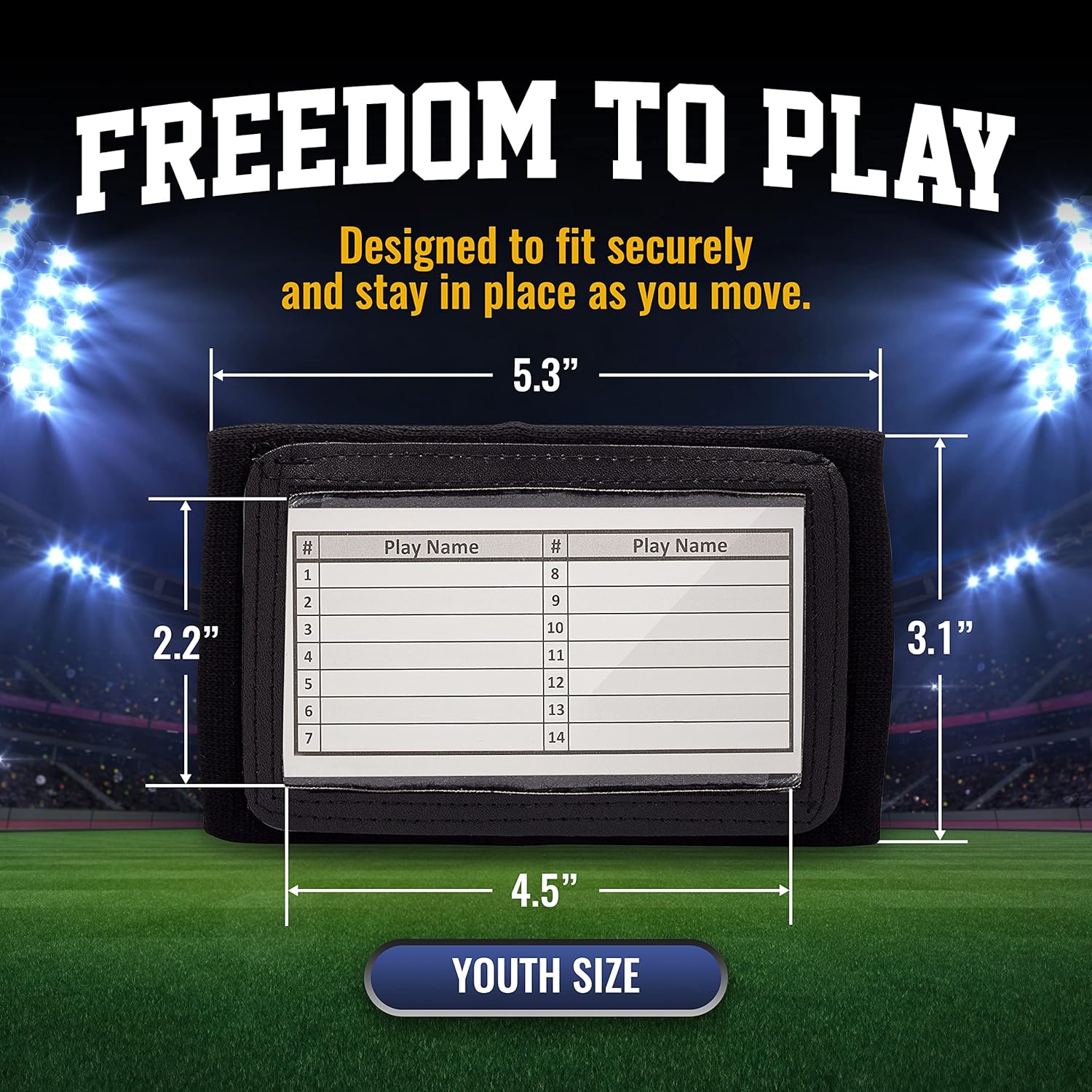 GSM Brands Quarterback (QB) Play Wristband Youth Size