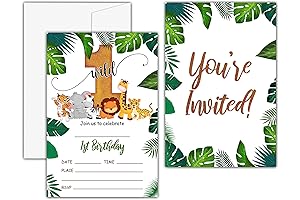 Wild One 1st Birthday Invitations