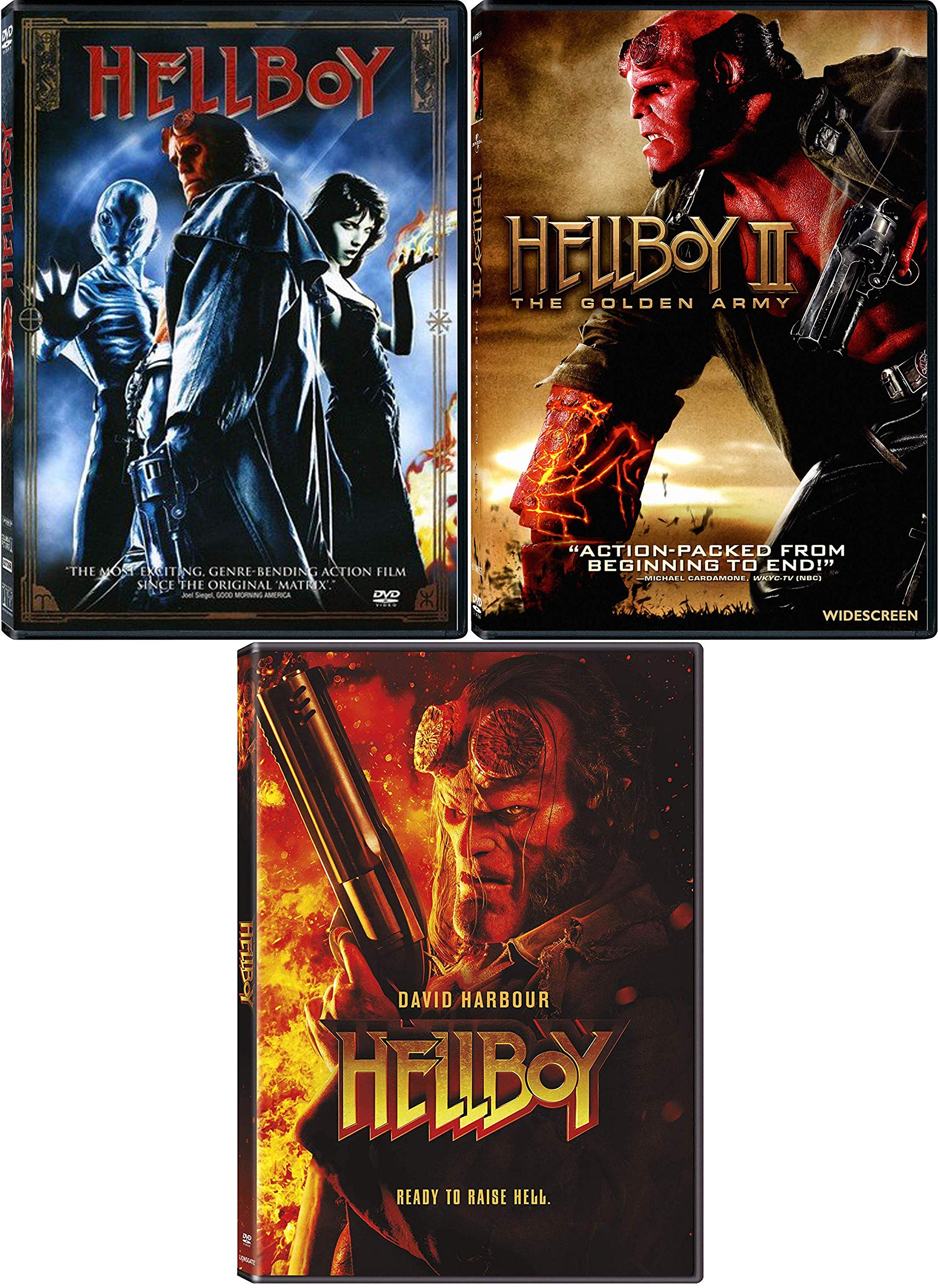 Hellboy 1-2 and 2019 Reboot: Complete Live Action Movie Series DVD