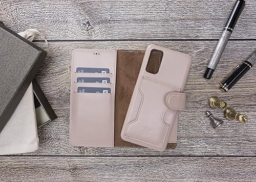 Miniatura 2 de Venito Florence - Funda de piel tipo cartera compatible con Samsung Galaxy S20, extra segura con bloqueo RFID, cartera desmontable para teléfono,