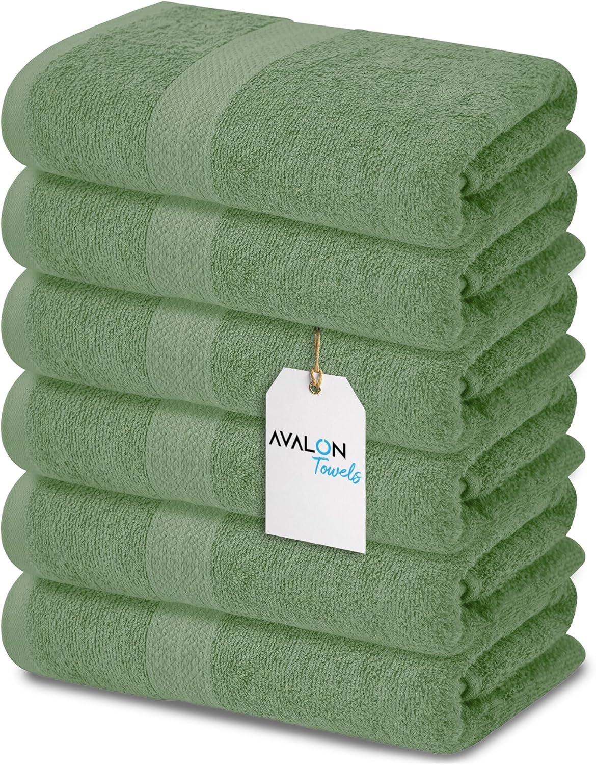 Avalon Bath Towels for Bathroom 100 Cotton Sage Green