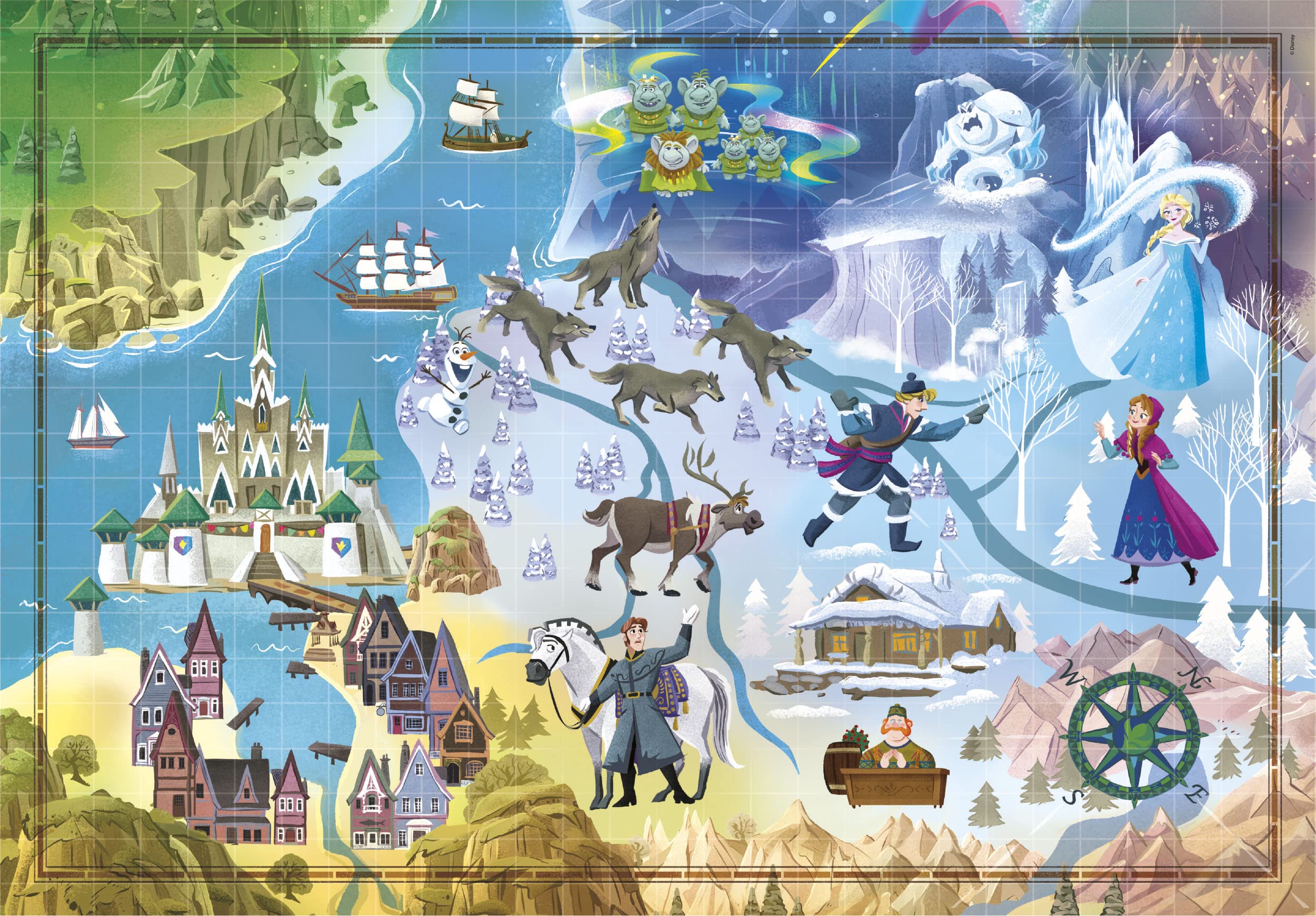 Jungle Book Puzzle Clementoni Snow White Story Maps Jigsaw Puzzle ...