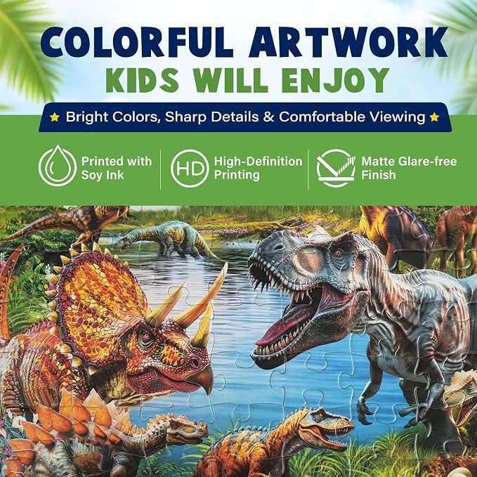 BenBen 3 Puzzles de 100 piezas para niños 4-6 años miniatura 5
