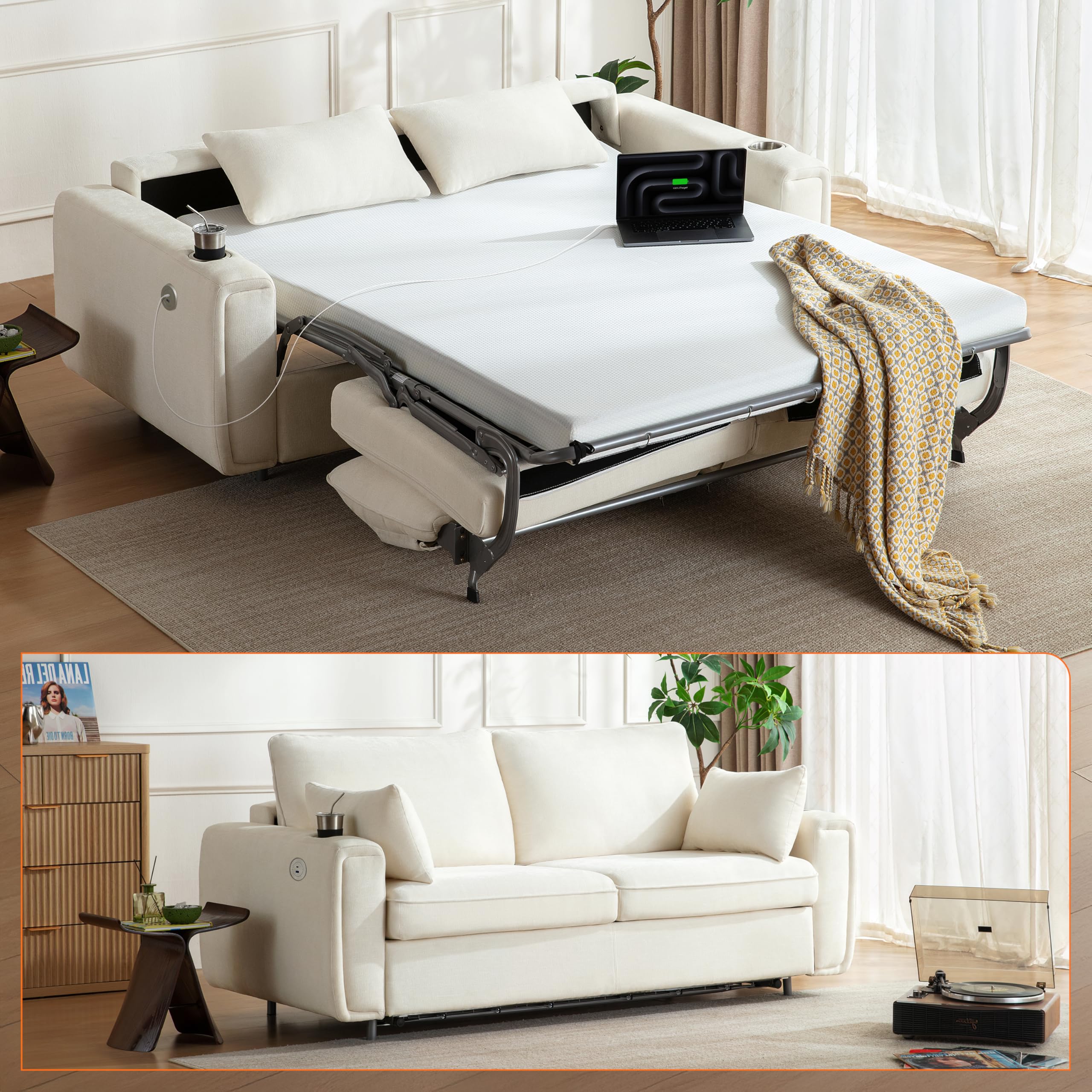 CHIC HOUSE Pull Out Sofa Bed