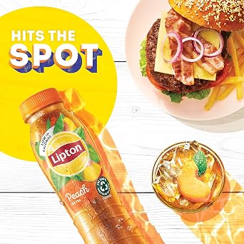 Lipton Ice Tea Peach Still Soft Drink 500ml, (Pack of 12)
