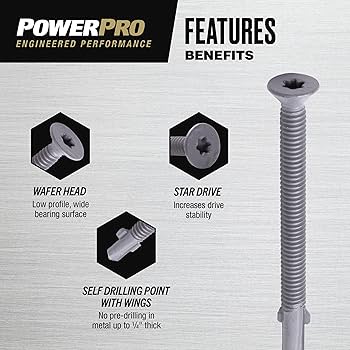 Amazon.com: Power Pro Premium Star Drive Wafer Sheet Metal