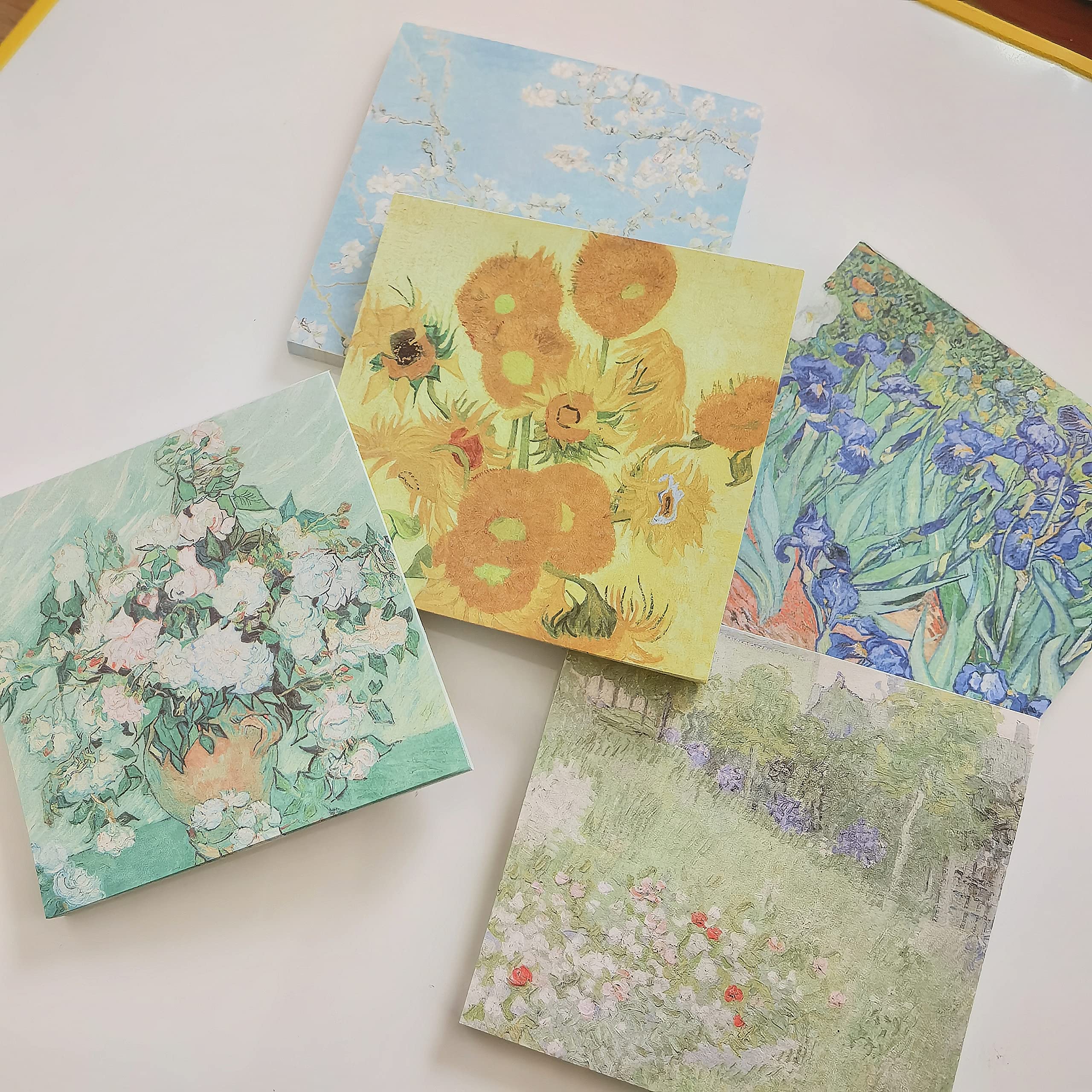 ♡国内作家メモ中古新品まとめ売りです♡エトワールエグリオット Amazon.co.jp: 250枚入り モネとゴッホの油絵 大人可愛い メモ用紙 50