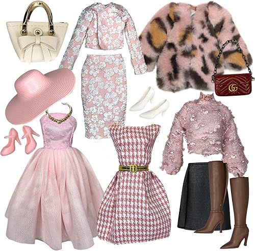 Miniatura 3 de Eledoll Paquete de ropa de lujo para muñecas de moda de 11.5 pulgadas - 12 pulgadas Four Seasons So Posh Set