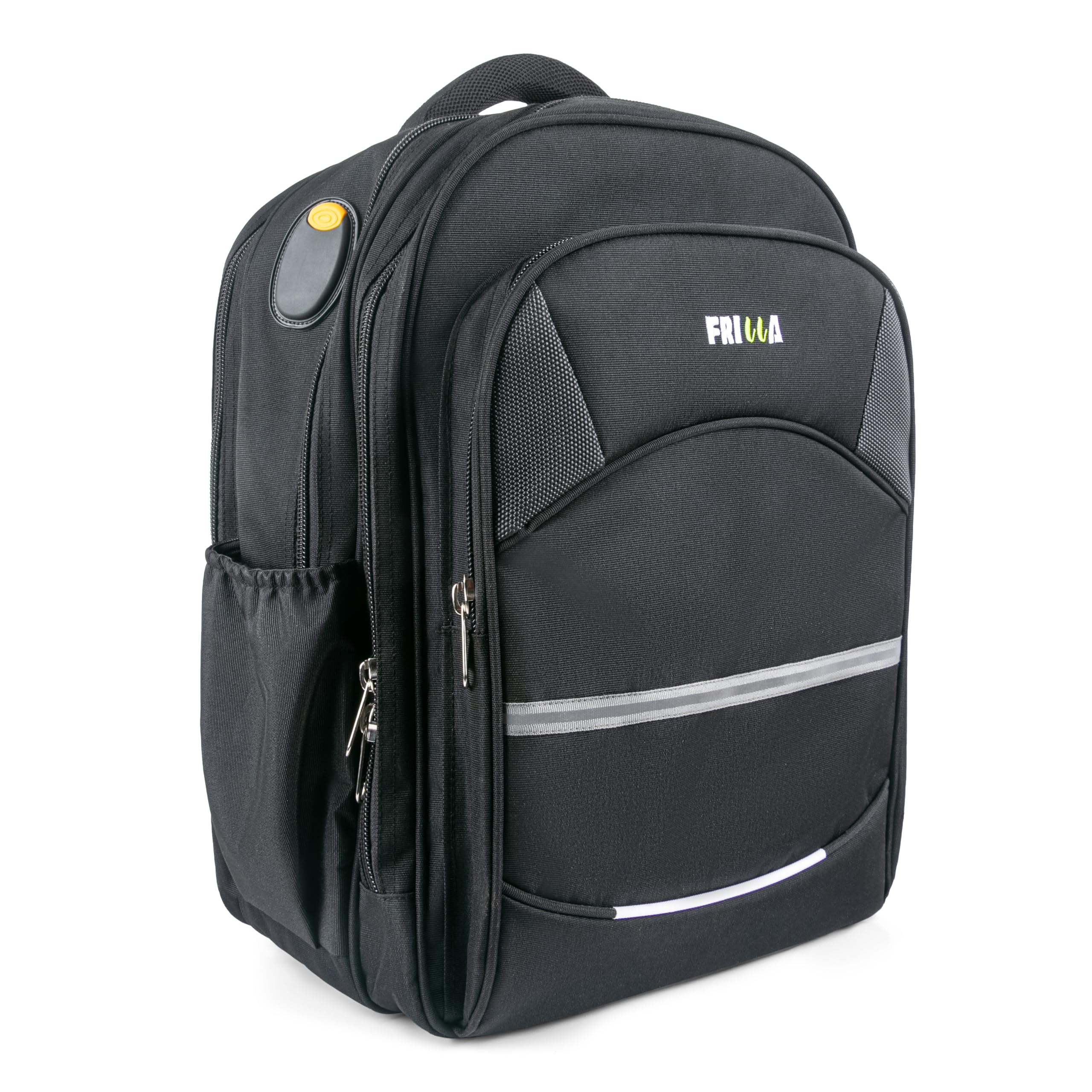 FRILLA Professional Tool Backpack, 50 Pockets, Heavy-Duty Storage with Laptop Compartment, 33 x 24 x 48 cm, Black