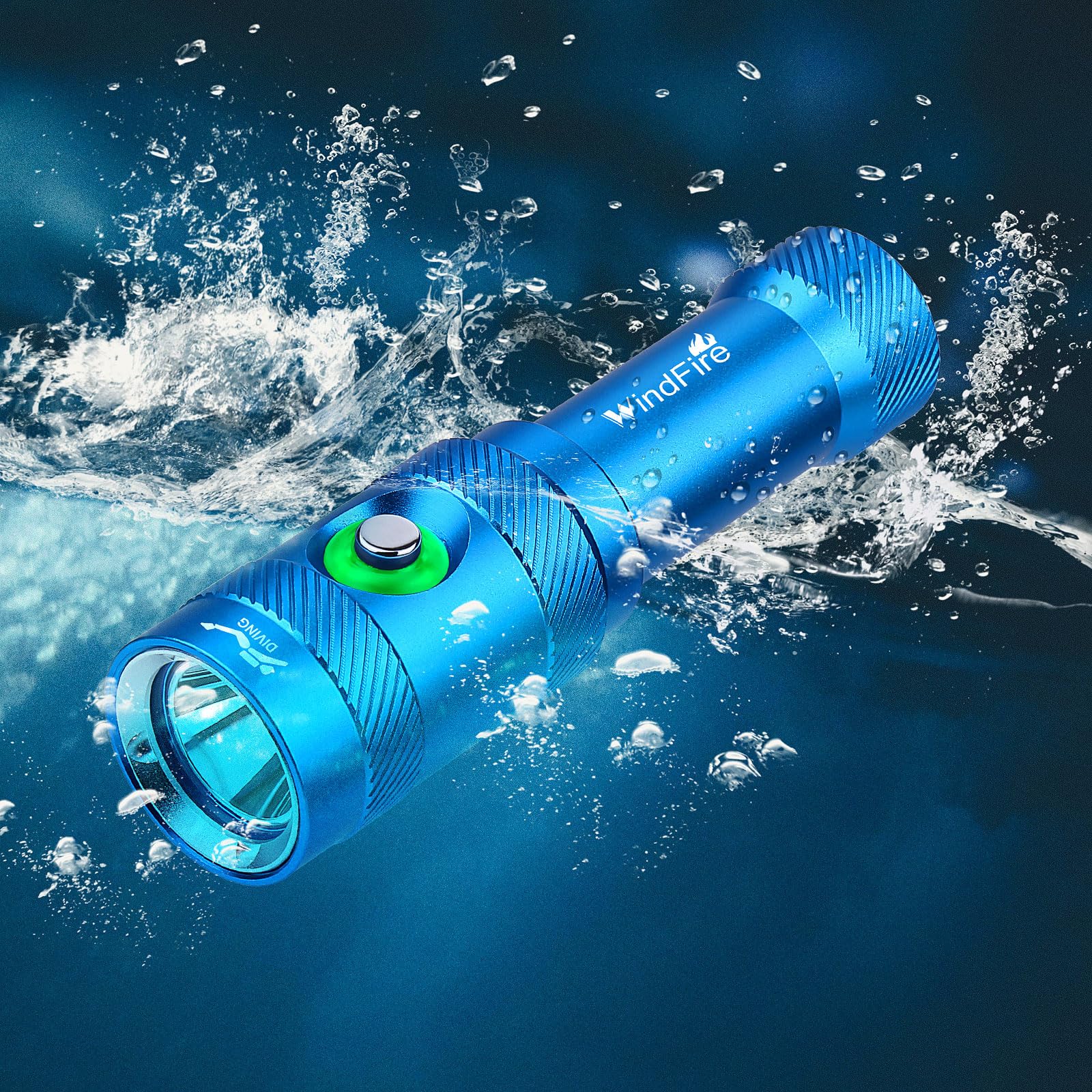 Windfire Lumière de Plongée 6000 LM Lampe de Poche Sous-Marine 3