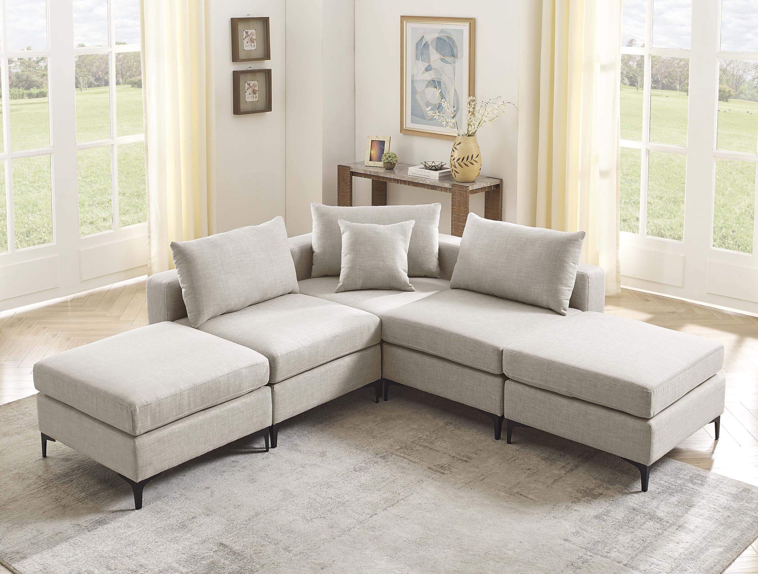 Modular Sectional, Beige ( Only armless chair) 