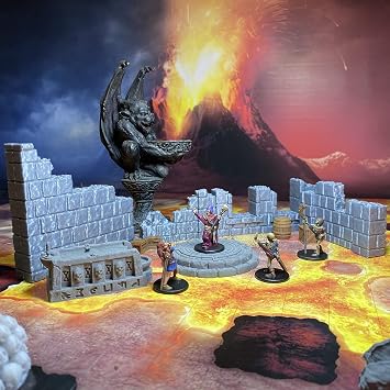 Wall Ruins Set 2 for Dungeons and Dragons Tabletop Role Playing Games 28mm Scale