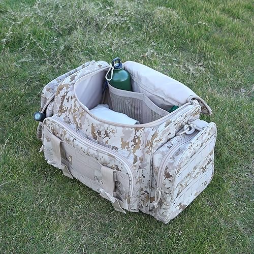 Miniatura 8 de AB Tactical Series Duffle Bag Gym Travel Senderismo y Trekking Bolsa de deportes Bolsa de caza y pesca, Desert Digi Camuflaje 2, Bolsa de lona para