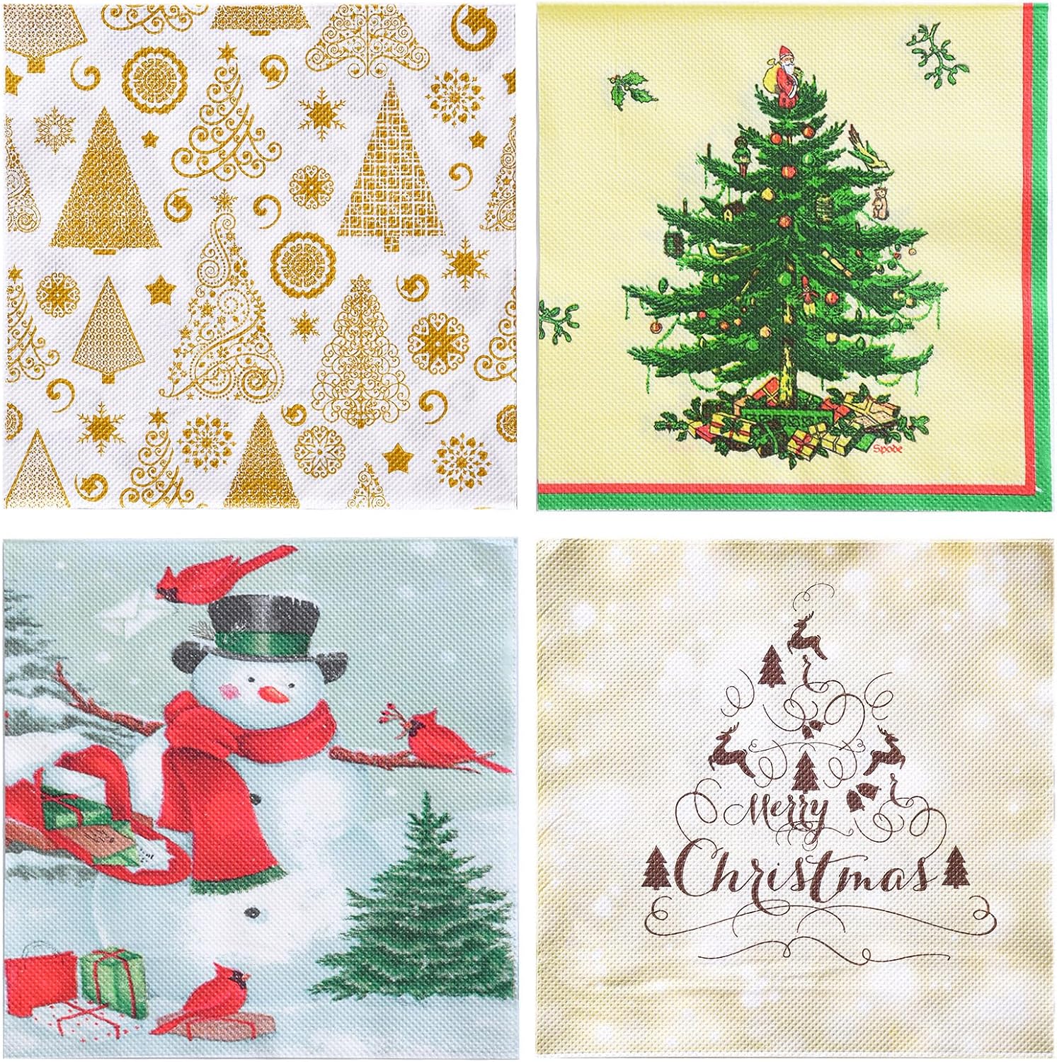 GGBOY 80 PCS Christmas Napkins Disposable, Christmas Paper