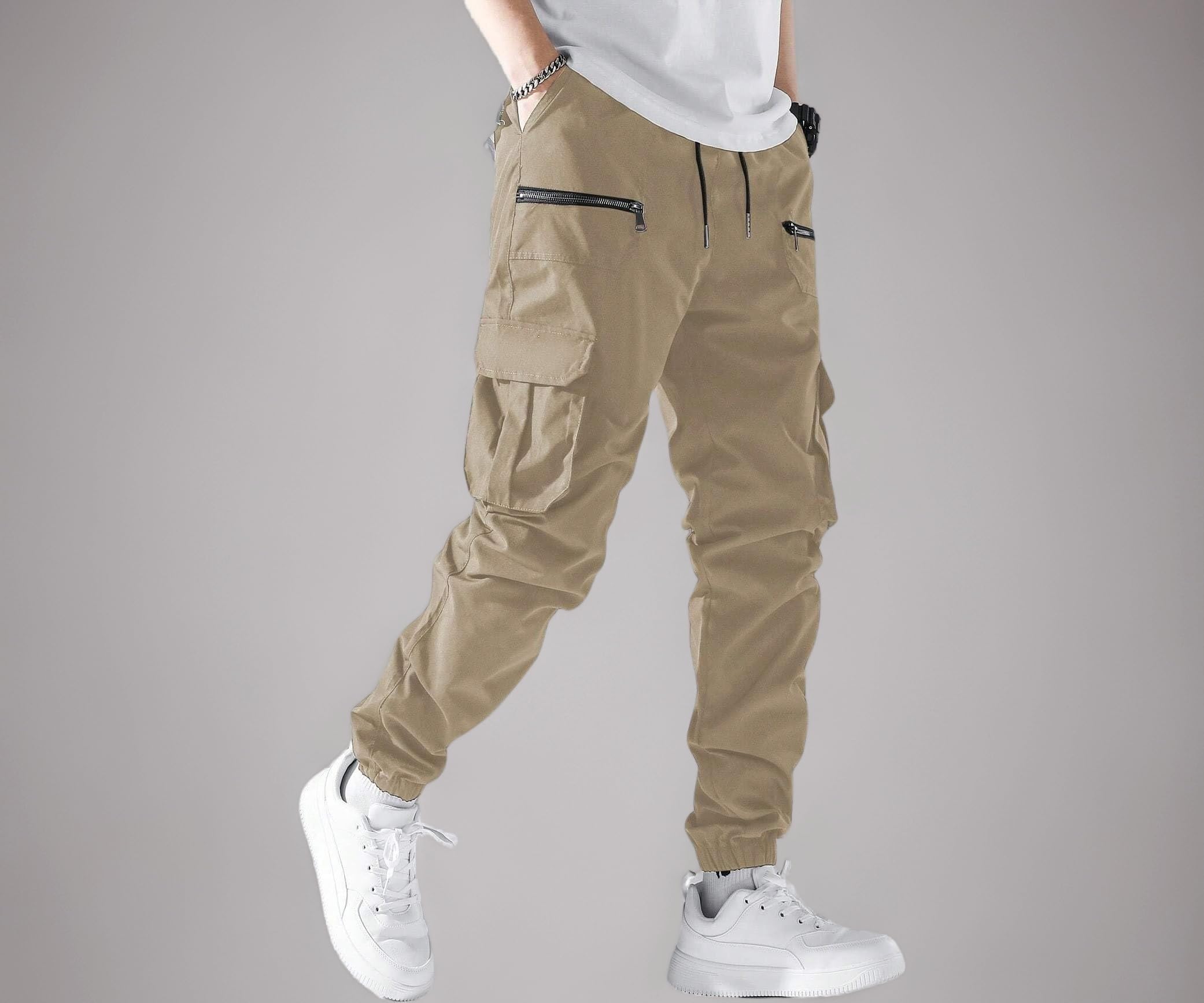 Cargo for Men | Cotton Cargo Pant | Drawstring Waist Pant (Also Available in Plus Sizes) (34-37)