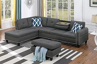 Devion Furniture Stellion Sofas, Charcoal Gray