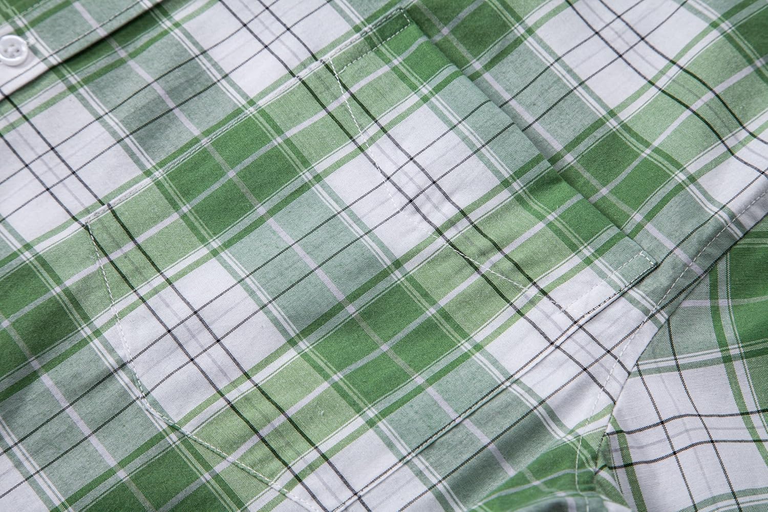 MUSE FATH Mens Long Sleeve Plaid Casual Shirts Soft Button Down with Pocket - Image 4