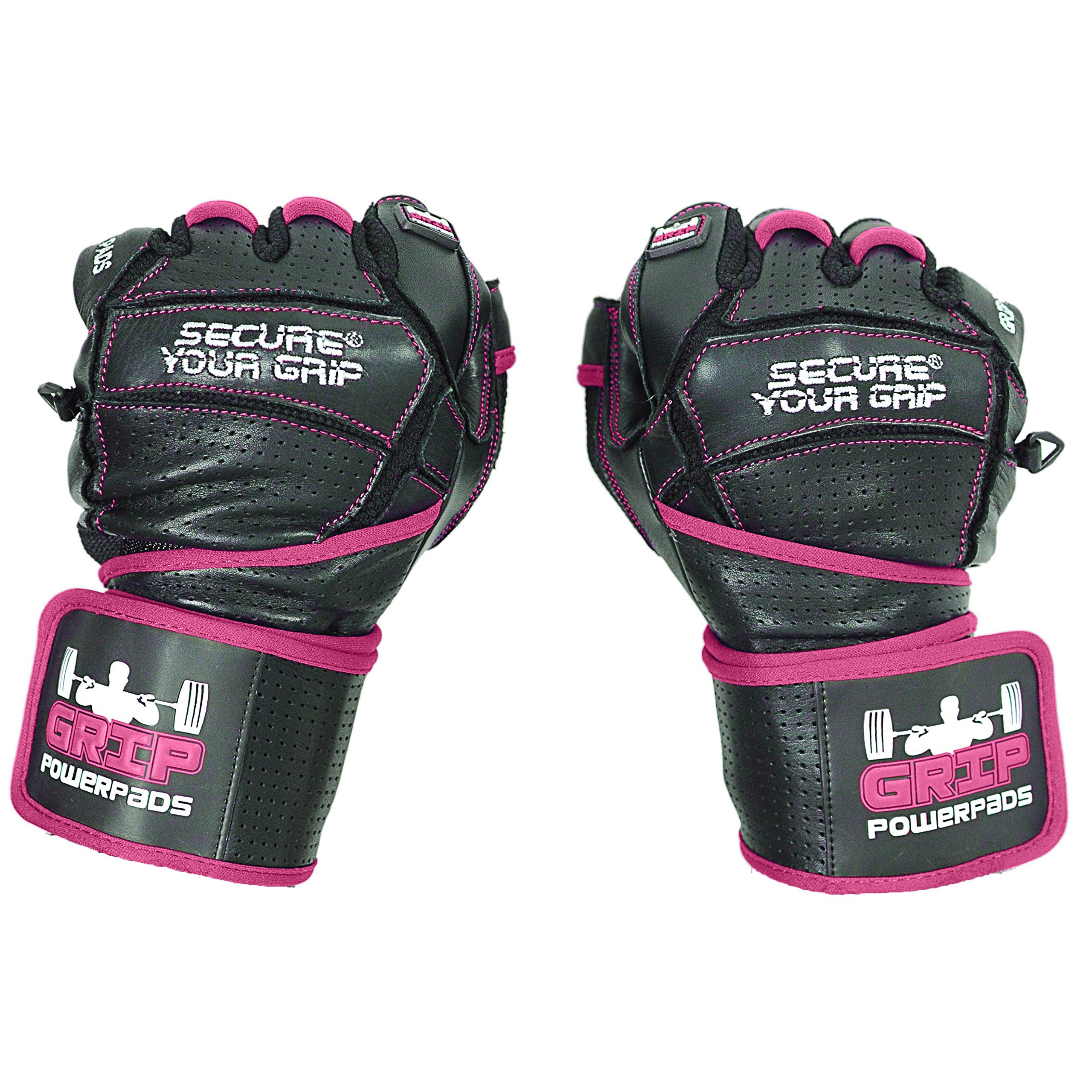 donne Elite guanti da ginnastica in pelle con il design in 5,1 cm ampia polsiere per sollevamento pesi, powerlifting, bodybuilding & Strength training allenamento esercizi
