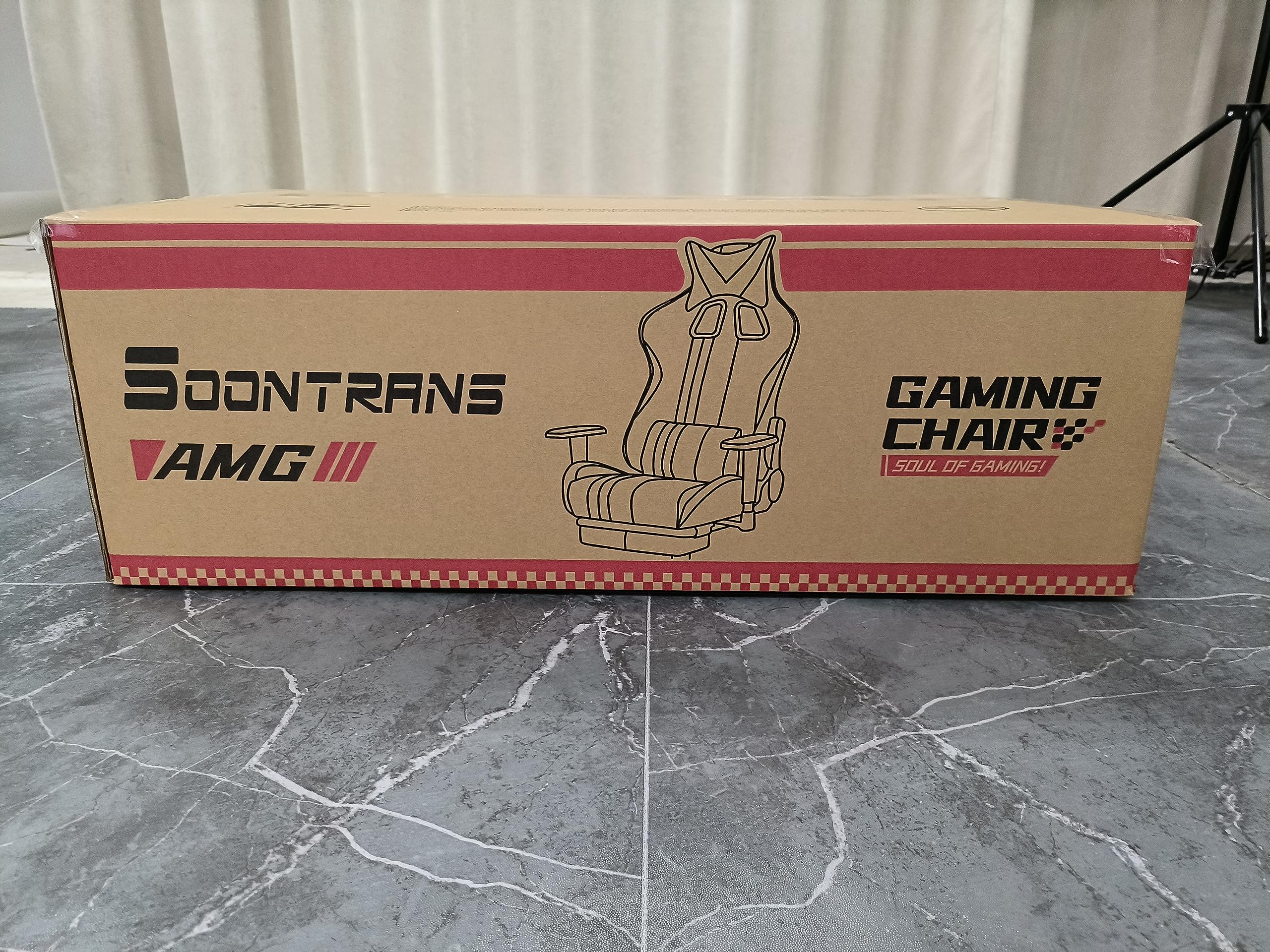 Soontrans Sedia da Gaming Massaggiante, Ergonomico Sedia Gaming con Supporto Lumbare Massaggio Vibratorio & Poggiapiedi & Poggiatesta, Poltrona da Gaming per Youtube Livestreaming Xbox (Grigio)