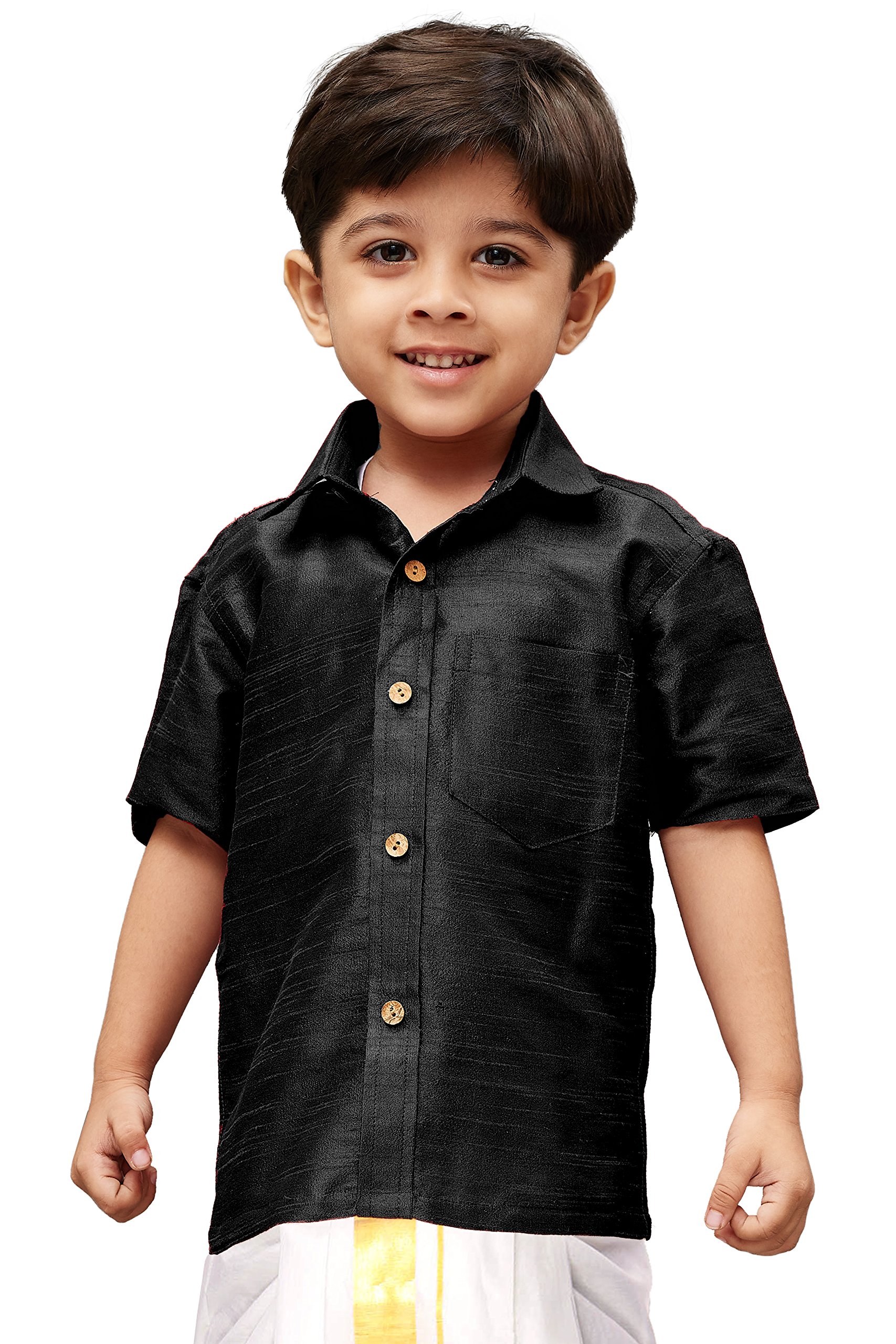 Jbn Creation Boys Cotton Silk Ethnic Shirt For Kids_Vasbshbl001_20