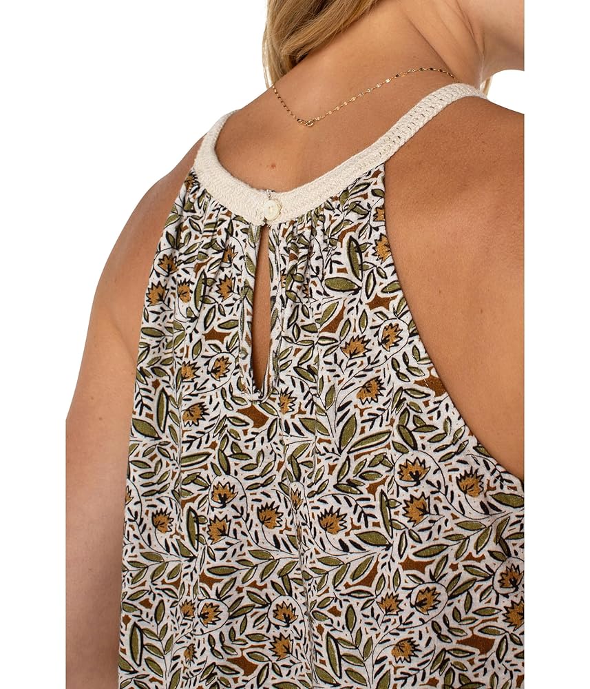 Liverpool Los Angeles Womens Sleeveless Woven Halter with