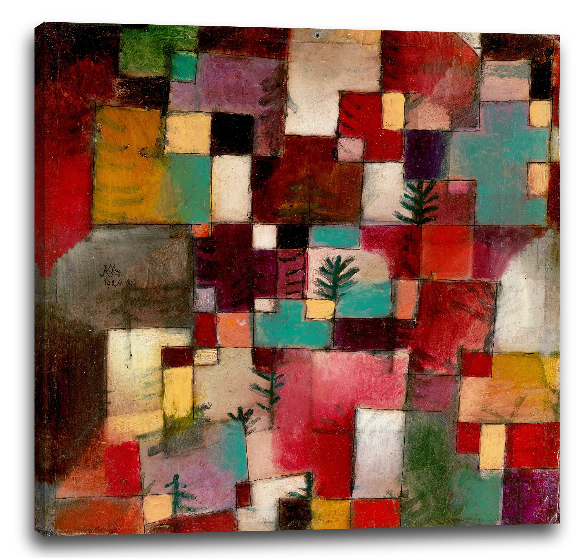 Tableau de maître Paul Klee Redgrass toile premium pour salon - 7