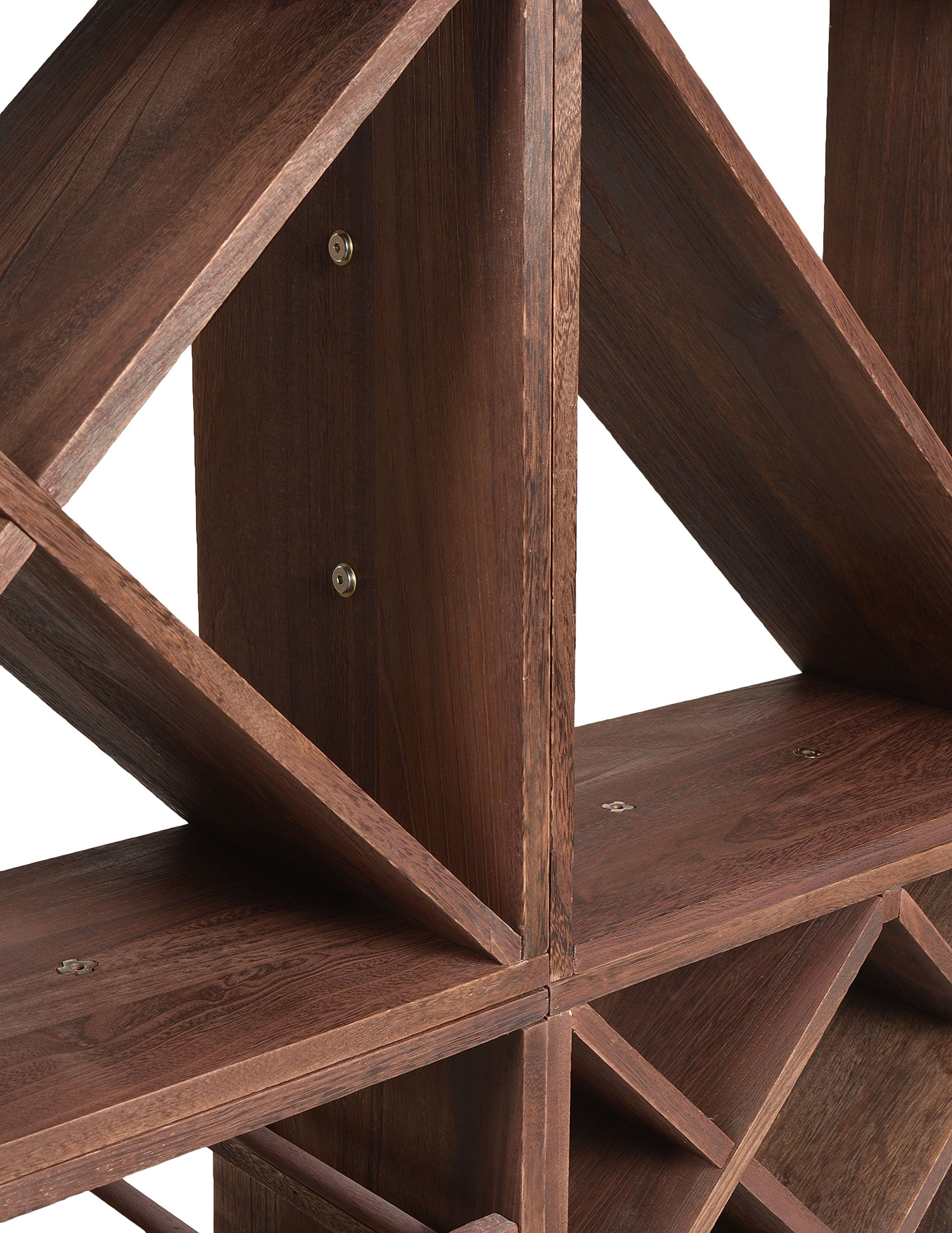 ts-ideen scaffalatura cubica per bottiglie di vino, impilabile, colore: marrone scuro, Legno, Dunkelbraun, Weinregal 4 x X