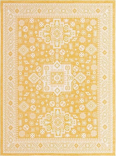 Miniatura 164 de Rugs.com Outdoor Aztec Collection Alfombra – 4 x 6 pies alfombra de tejido plano gris carbón perfecta para salas de estar, grandes comedores, planos