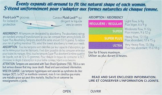 o.b. Tampons, Super Plus Absorbency, Value Pack, 40 ct