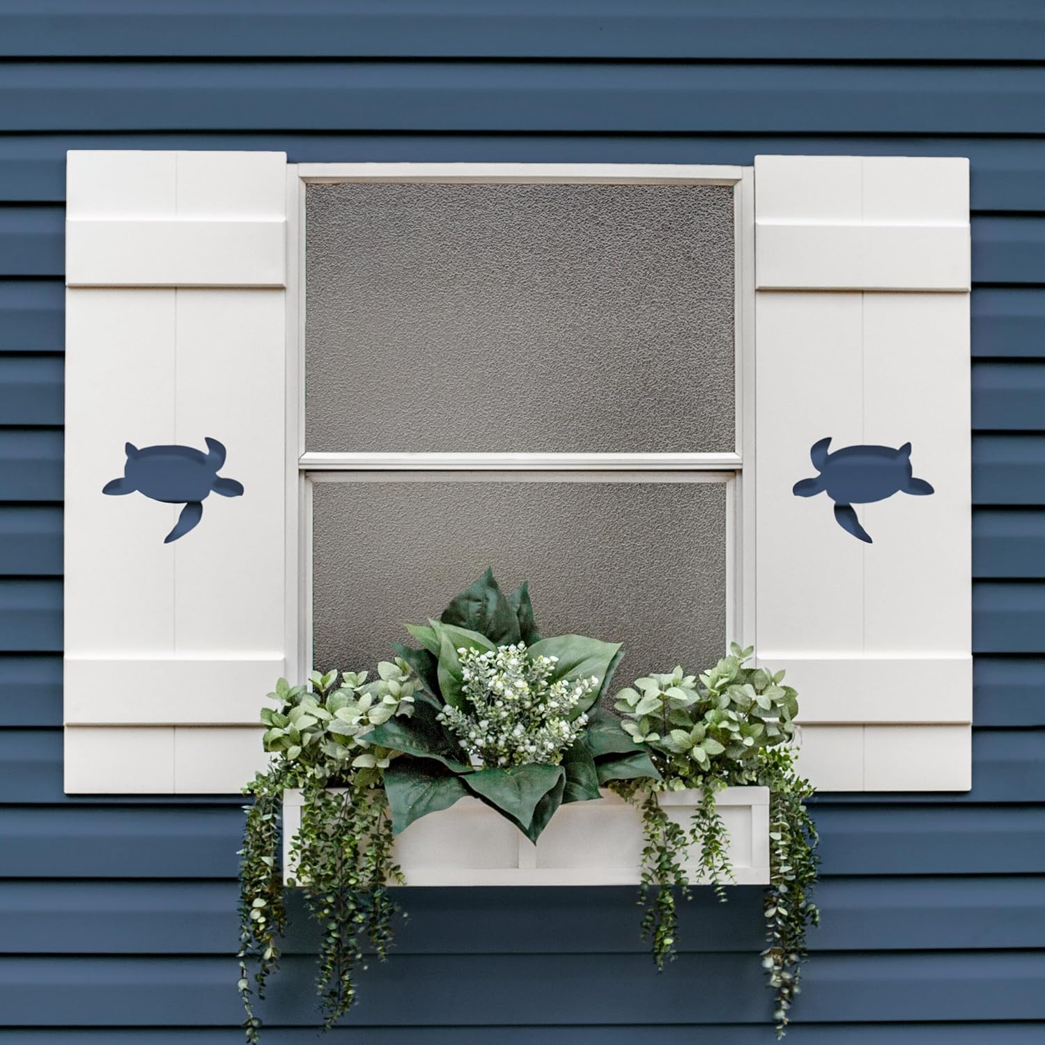 Nautical Shutter, Sea Turtle Shutter for your Beach House, Sold Individually (Width: 14.5, Height: 60)