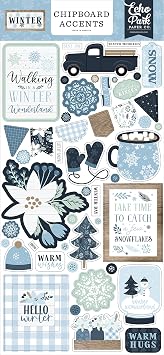 Echo Park Paper Co. Winter 6x13 Accents chipboard, Multi