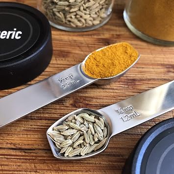 AllSpice Stainless Steel Double Sided Measuring Spoon Set