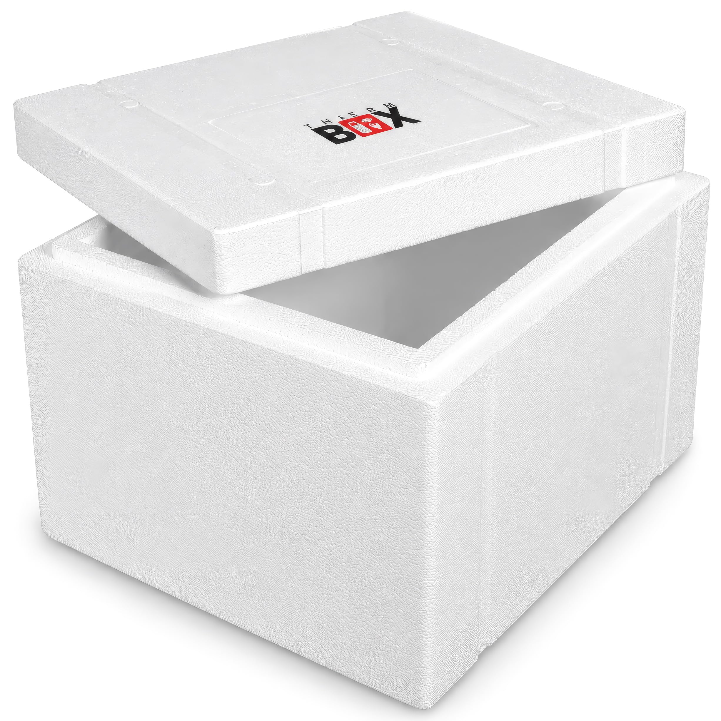 THERM-BOX contenitore in polistirolo 53W Interno: 47x38x29cm Parete: 5cm Volume: 53,24L Contenitore isotermico Box frigo Scatola termica Riutilizzabile