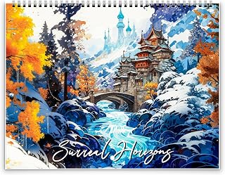 2026 Surreal Horizons Wall Calendar by Kaleidoscope Artisan – Mystical Realms with Holidays (Classic Mid-Fold, Large 11″x17″)
