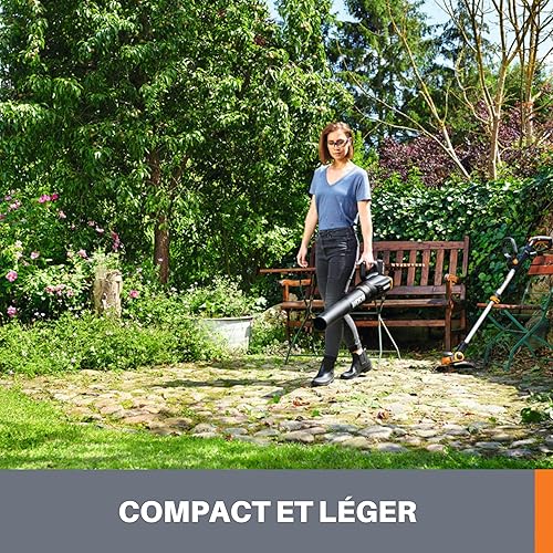 WORX Souffleur sans Fil 20V WG547E.9, Vitesse de soufflerie de 129km/h, 2 Vitesses, Turbine Technologies, livré sans Batterie ni Chargeur - 5
