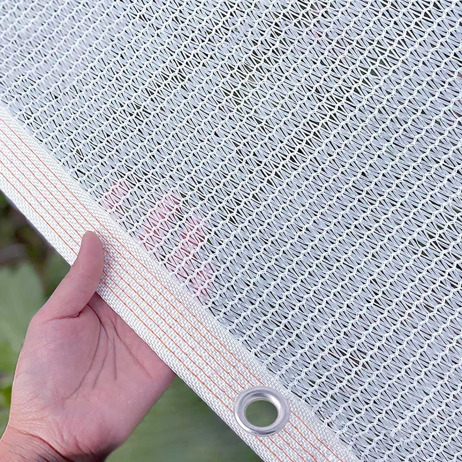 Filet solaire blanc 3,7x6,1 m pour jardin et protection des plantes avec oeillets
