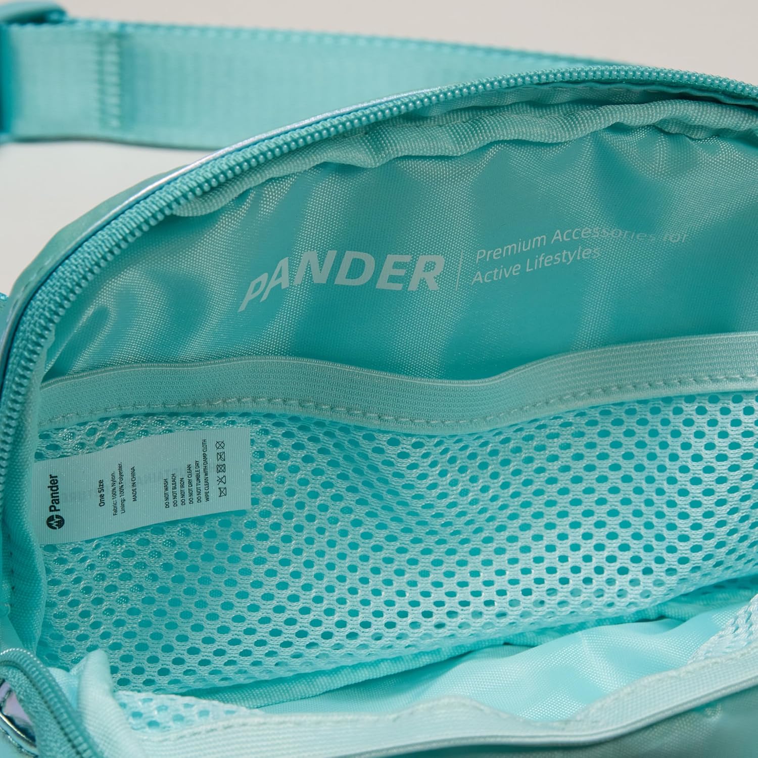 Pander Everywhere Crossbody Bag Iridescent Polyester Sling Belt Bag with Adjustable Strap - Image 7