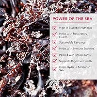 Vista 4 de VITAMINSEA Algas marinas secas de musgo marino irlandés Algas marinas salvajes del Atlántico Norte para aperitivos, condimentos, sopas y ensaladas