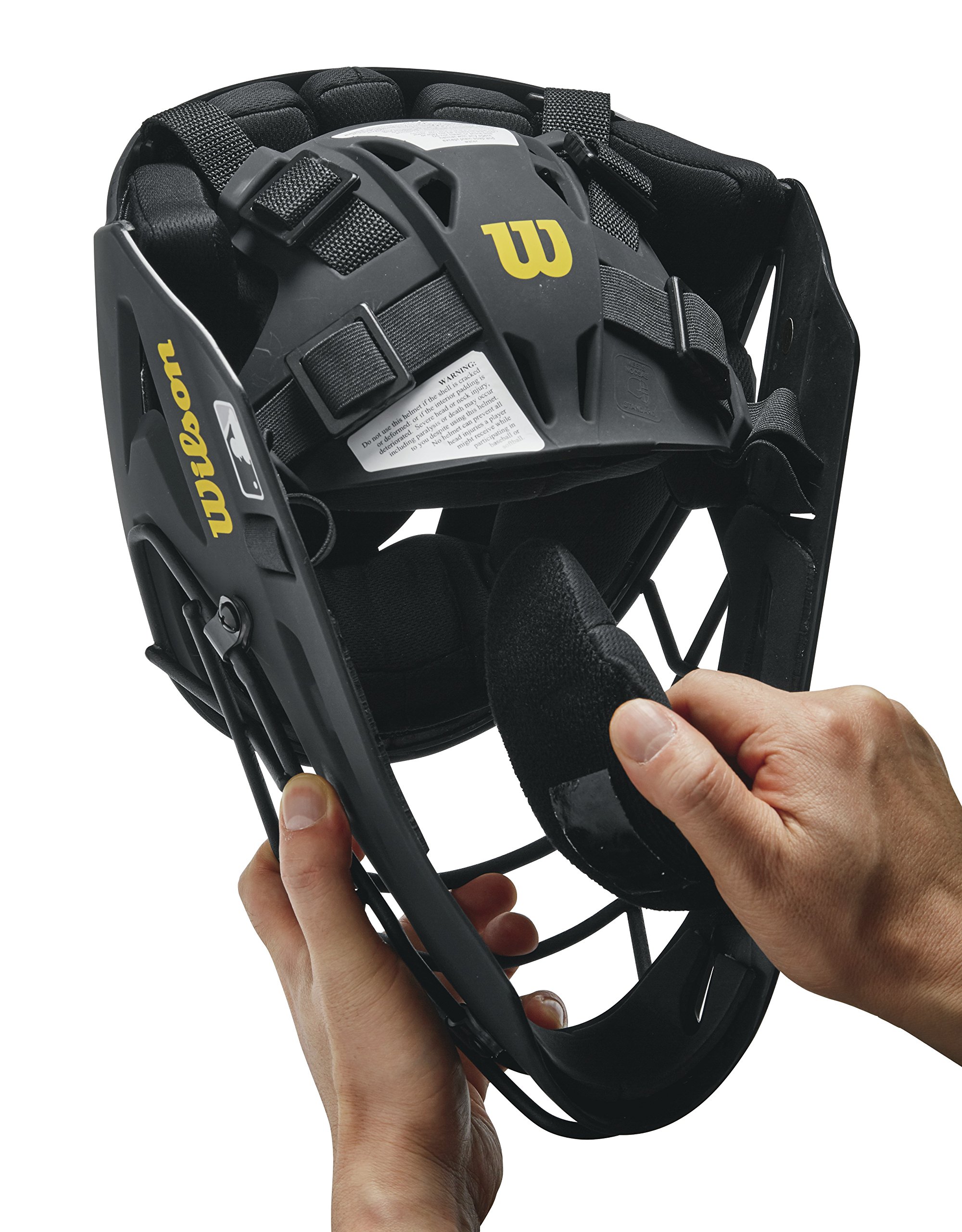 Amazon | Wilson Pro Stock Titanium Umpire Helmet, Black, 7