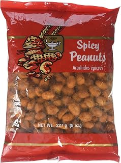 Deep Spicy Coated Peanuts | Plant-Based Protein | Quick Snack for Adults | After School Snack | Gluten-Free and Vegan Friendly | Crispy and Crunchy Nuts | 8 oz