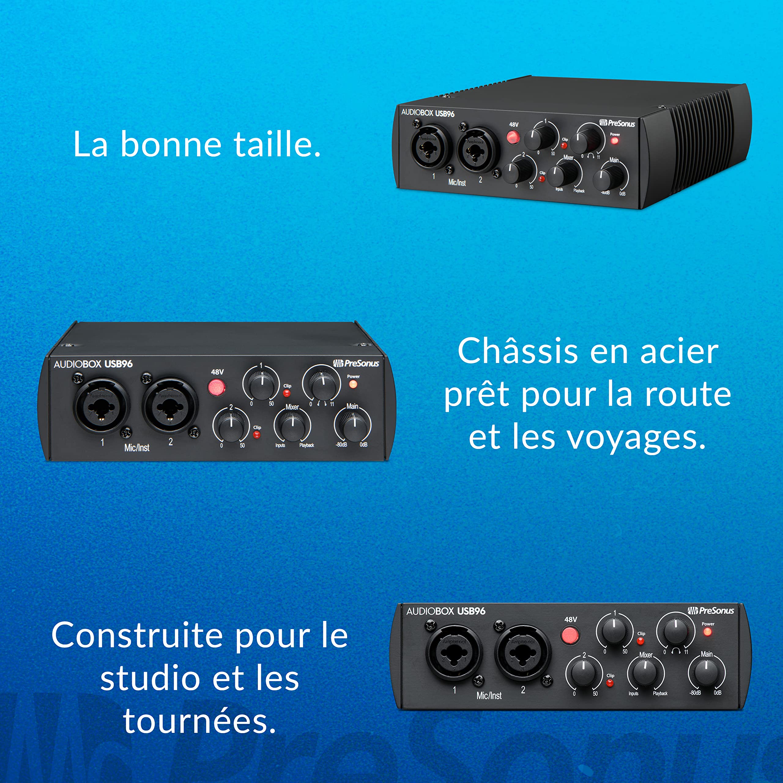 PreSonus AudioBox 96 - Interface Audio USB, Pour Enregistrement, Diffusion, Podcasting avec Bundle de Logiciels incluant Studio One Artist, Ableton Live Lite DAW, Édition 25ème Anniversaire
