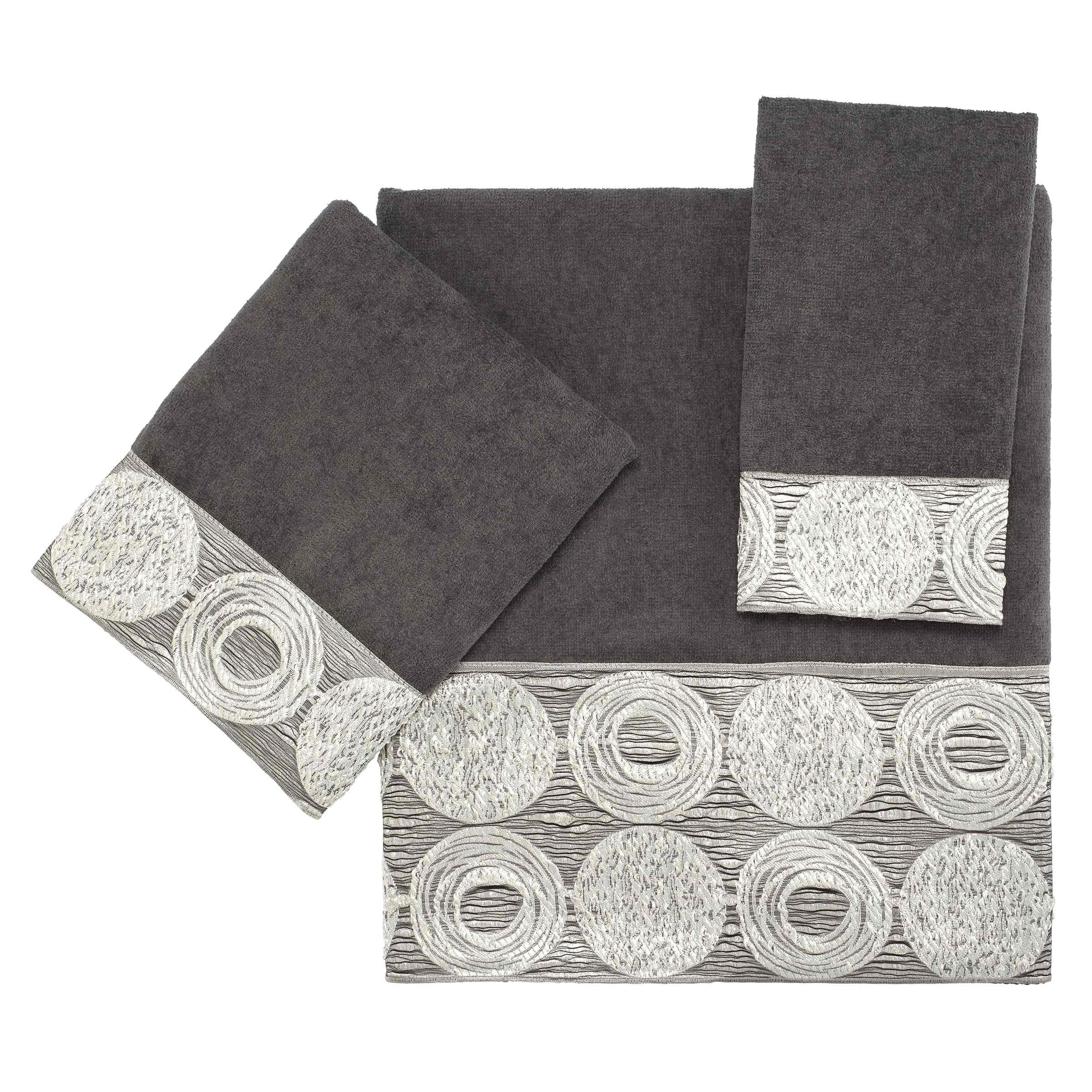 Avanti Linens - 3pc Towel Set, Soft & Absorbent Cotton Towels (Galaxy Collection, Granite)