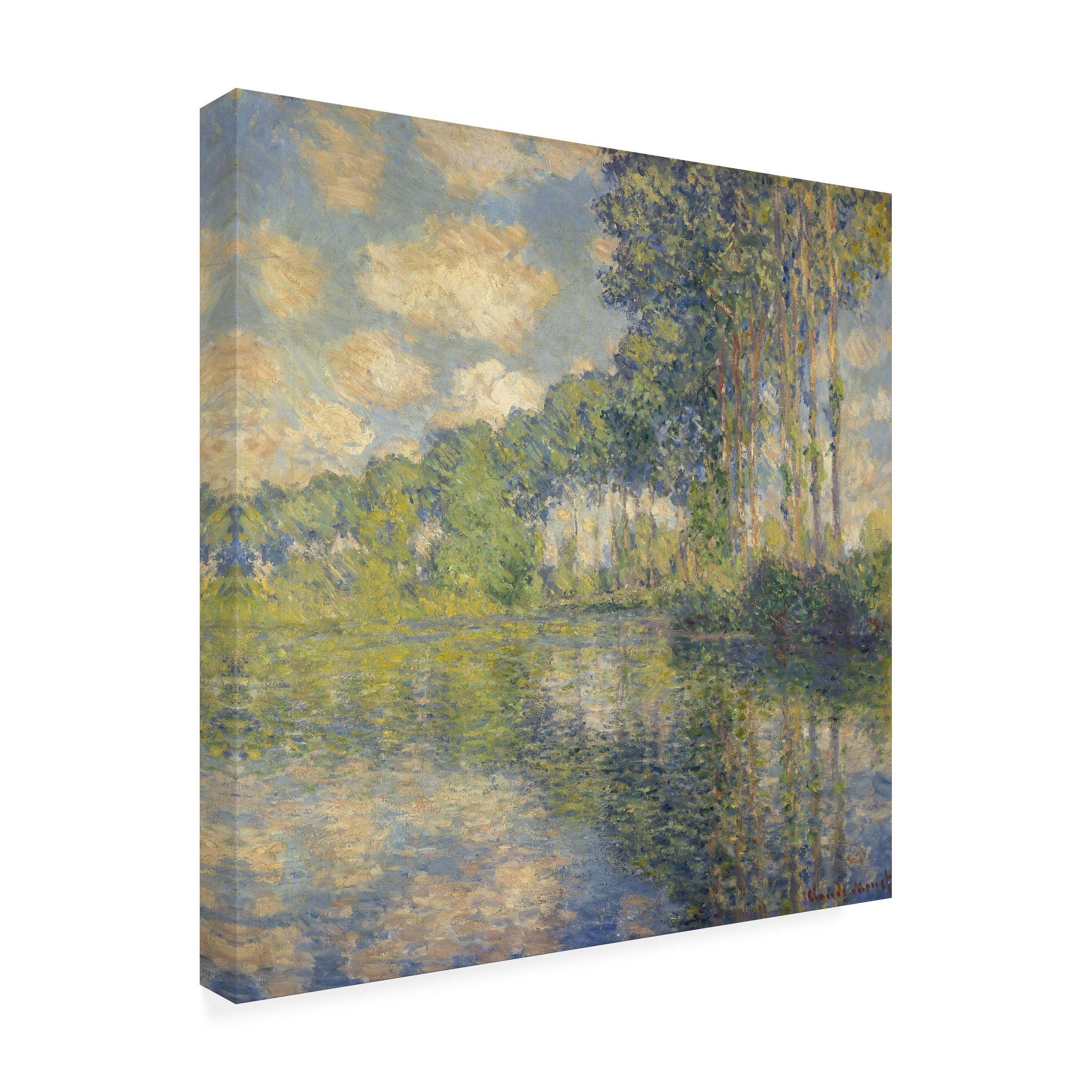 Trademark Fine Art - Monet Poplars On The Epte Canvas Art - 35x35