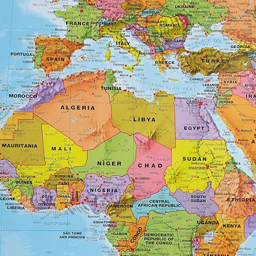Giant World Map - Updated 2026 - Mega-Map Of The World - 201 x 116.5 cm - 3