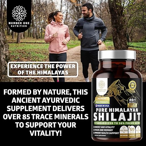 Miniatura 4 de Suplemento Shilajit puro del Himalaya para hombres y mujeres, 40,000 mg de fuerza máxima contiene 50% de ácido fúlvico con más de 85 minerales traza