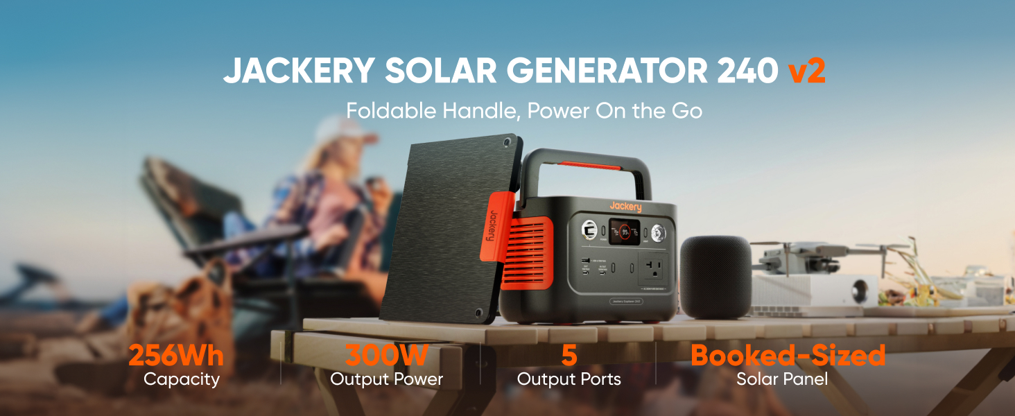 Jackery Solar Generator 240 New40Mini極美品 Jackery Solar Generator 240 40W Mini ポータブル電源ソーラー