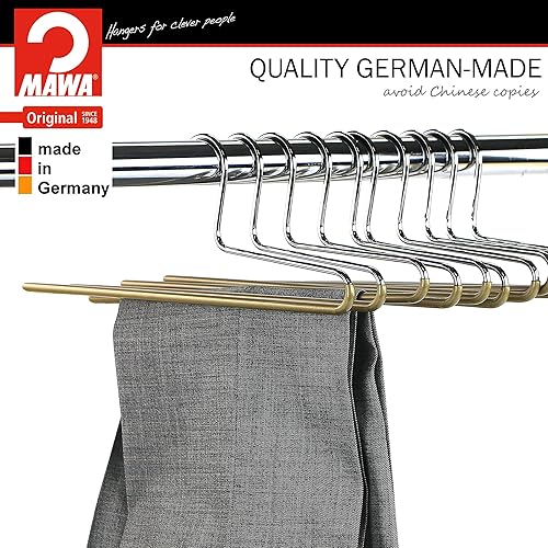 Miniatura 4 de Mawa by Reston Lloyd - Percha antideslizante que ahorra espacio con una sola barra para pantalones, estilo KH1