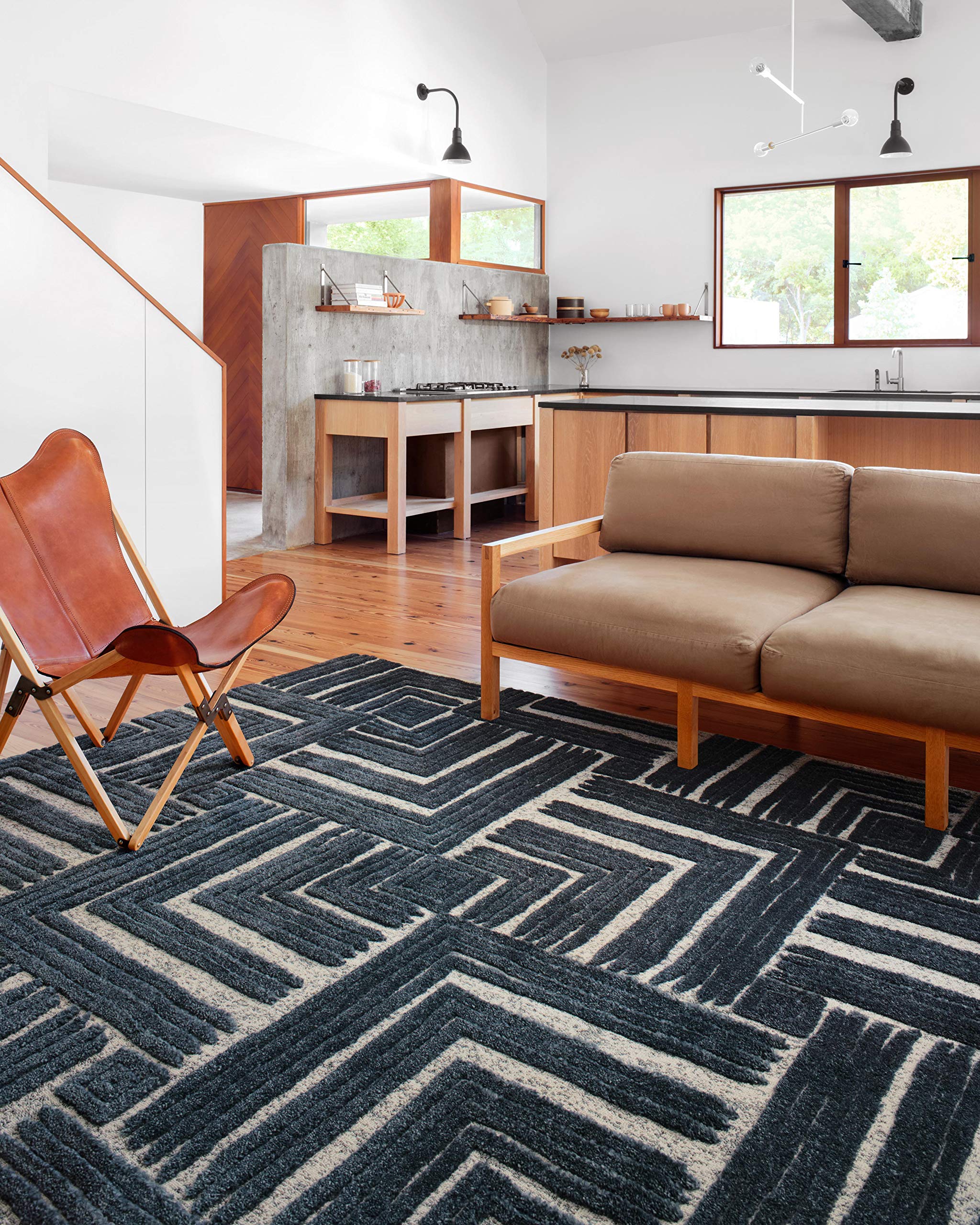 loloi hagen collection hag-05 blue/white 2'-7" x 4' accent rug