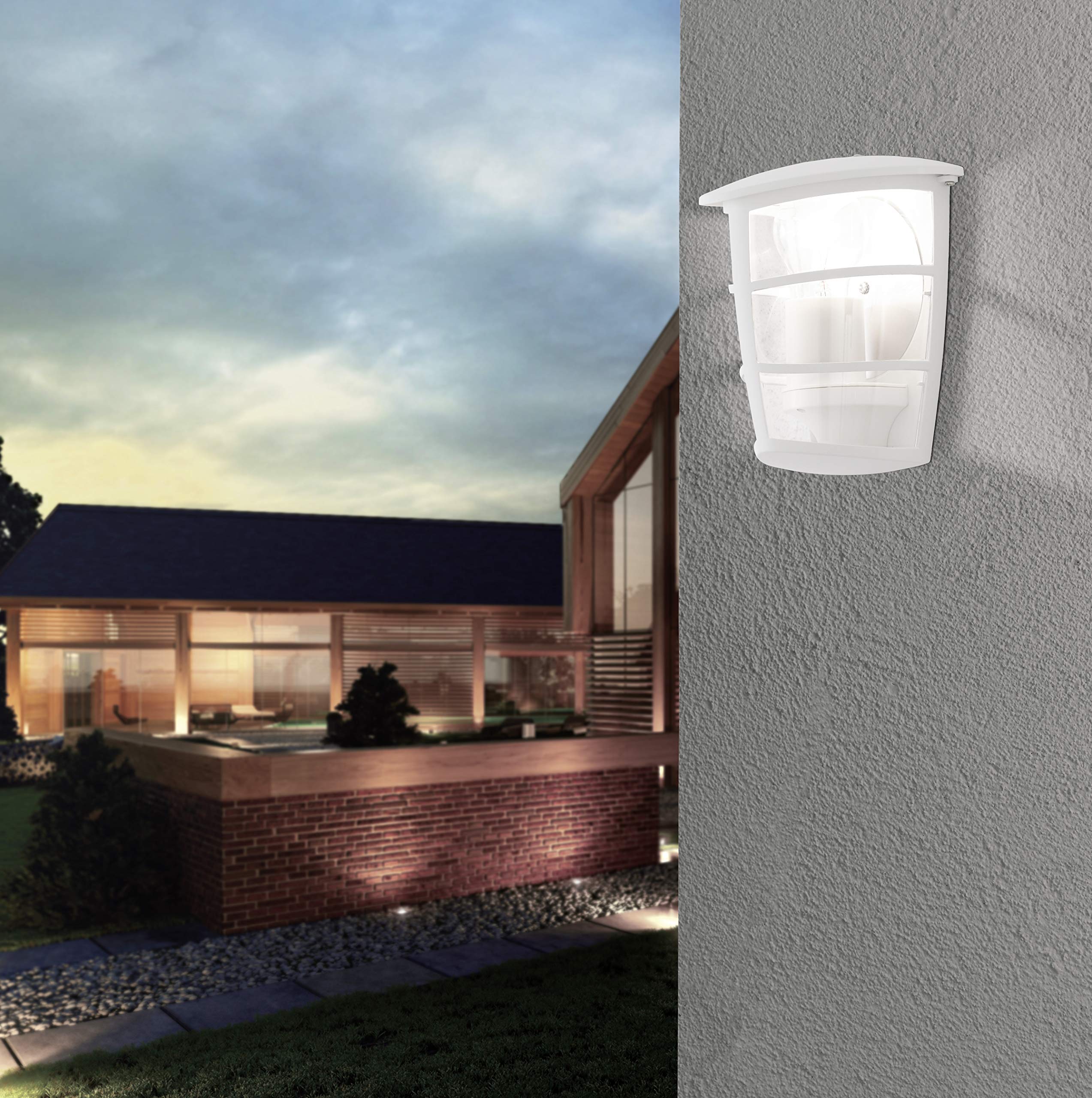 Eglo Applique murale extérieure Aloria, lampe murale 1 flamme, en aluminium