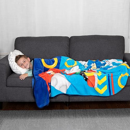 Miniatura 6 de Franco Sonic The Hedgehog - Juego de sábanas tamaño individual + manta de felpa